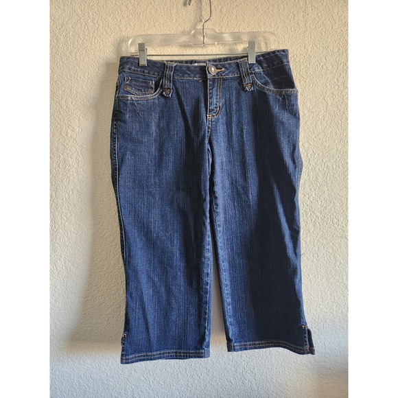 Metro7 Women's Dark Wash Straight Leg Denim Capris sz6 - Picture 1 of 8